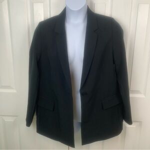 The Drop‎ Women's Blake Long Blazer, Black, X-Large Minimalist